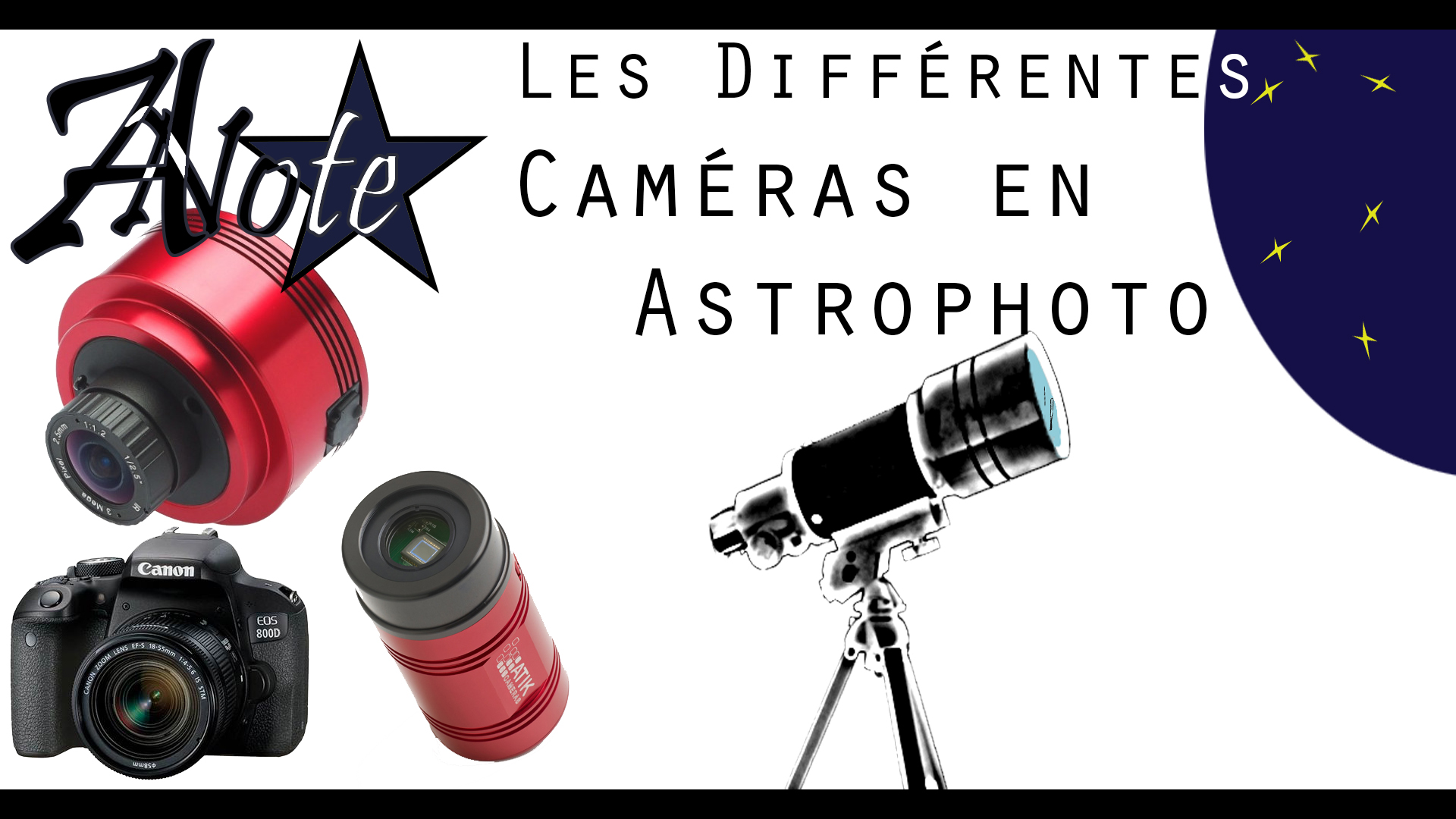 Les Différentes Caméras en Astrophoto